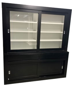 Zwarte design buffetkast binnenkant wit 200 x 220cm