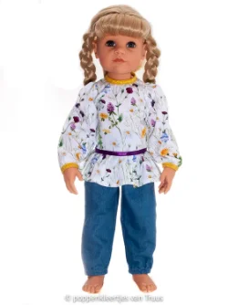 Götzpop Hannah 50 cm Setje veldbloemen wit/multi