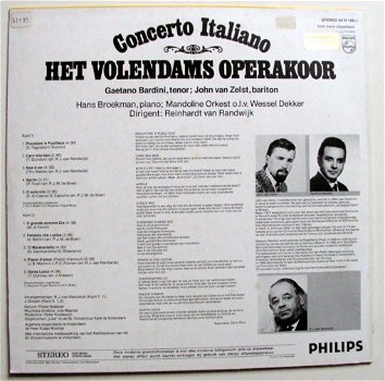 Het Volendams Opera Koor Concerto Italiano LP 1975 ZGAN - 4