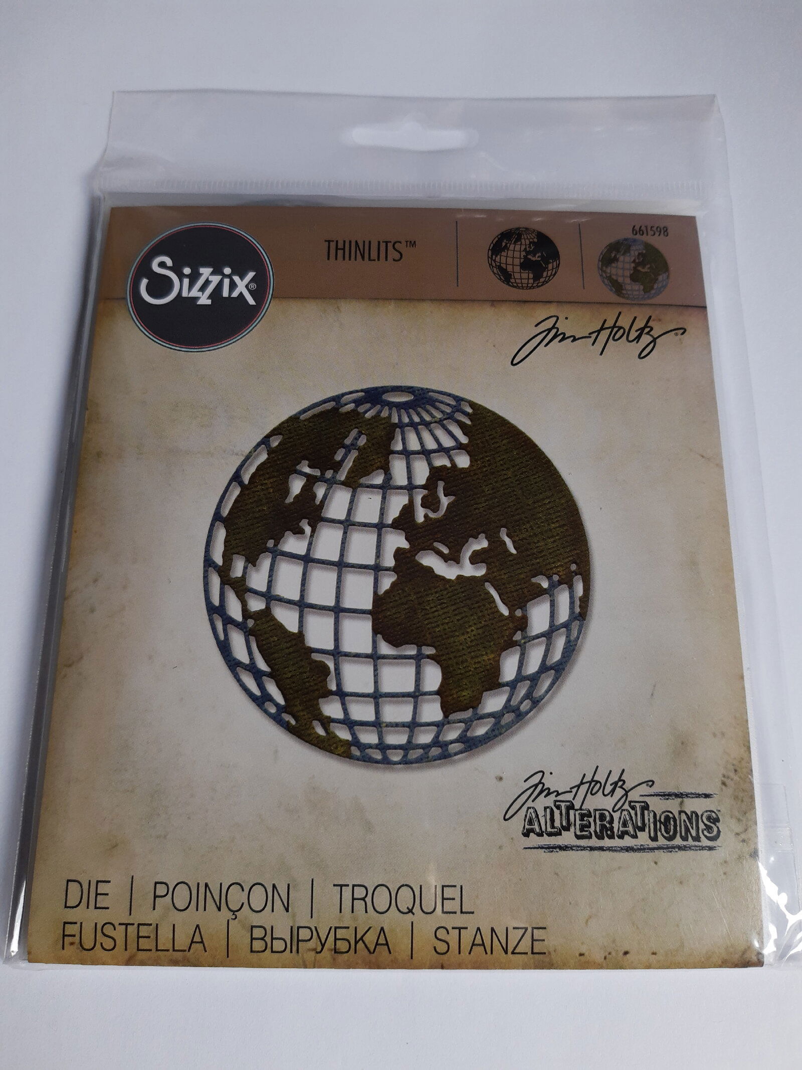 SIZZIX Tim Holz thinlits globe GERESERVEERD - Afbeelding 2