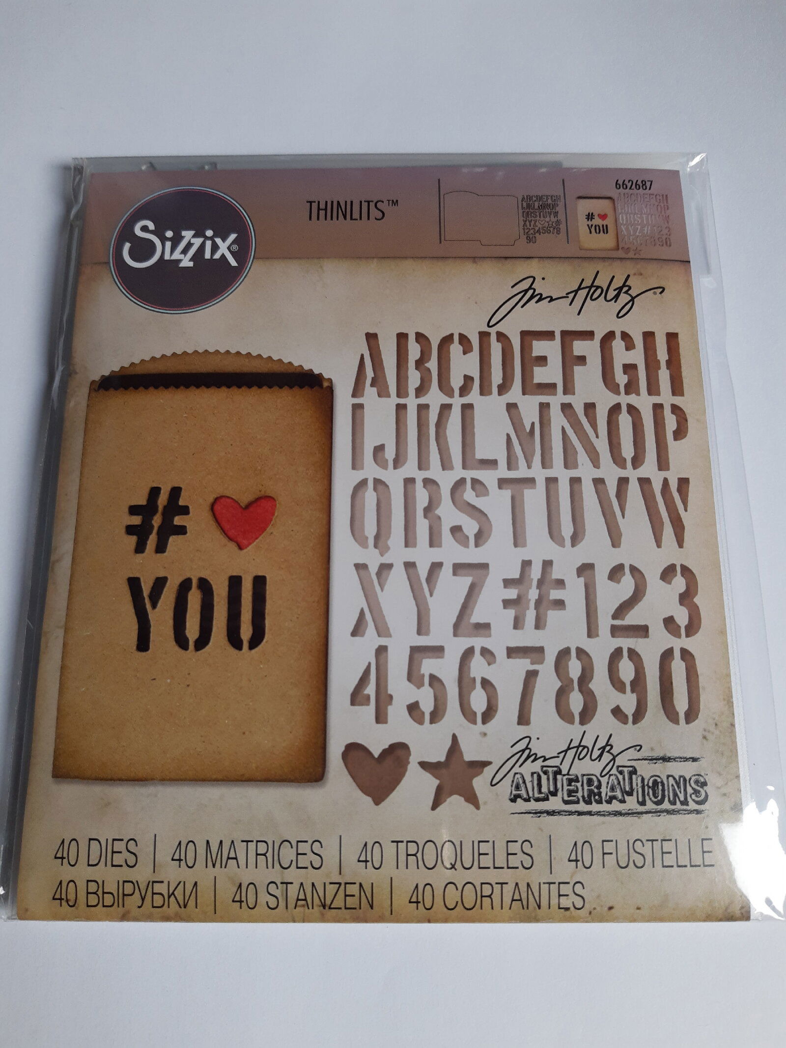 SIZZIX Tim Holz thinlits gift card bag GERESERVEERD - Afbeelding 2