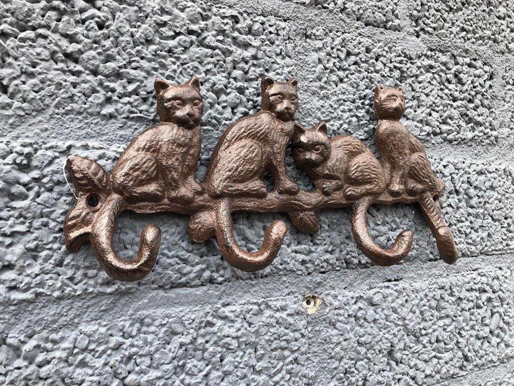 Kapstok met 4 katten -kat poes -kapstok -haak - Afbeelding 8