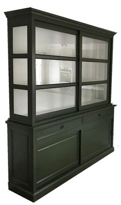 Buffetkast Montfoort Olijf groen - wit 240 x 50/40 x 220