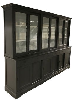 Buffetkast Born antraciet - wit 300 x 50/50 x 220cm