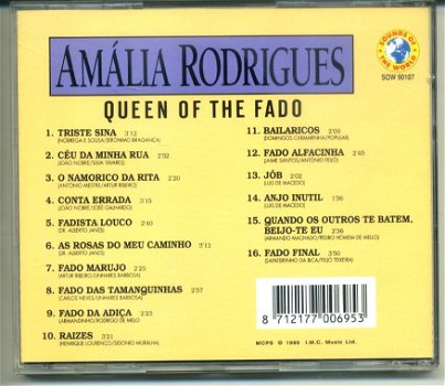 Amália Rodrigues Queen of the Fado 16 nrs cd 1999 ZGAN - 1