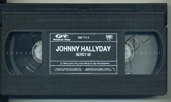 Johnny Hallyday Bercy 92 live concert 24 nrs VHS als NIEUW - 3