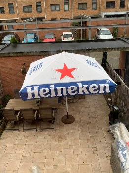 Super grote Heineken 0.0 horeca parasol 3 bij 3 meter - 1