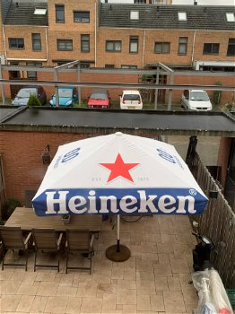 Super grote Heineken 0.0 horeca parasol 3 bij 3 meter - 4