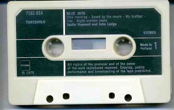 Justin Hayward John Lodge Blue Jays 10 nr cassette 1975 ZGAN - 3