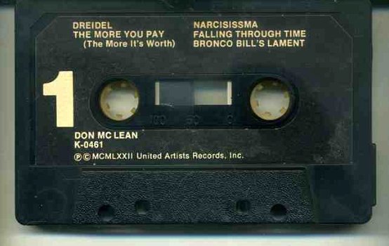 Don McLean Don McLean 10 nrs cassette 1972 ZGAN - 5