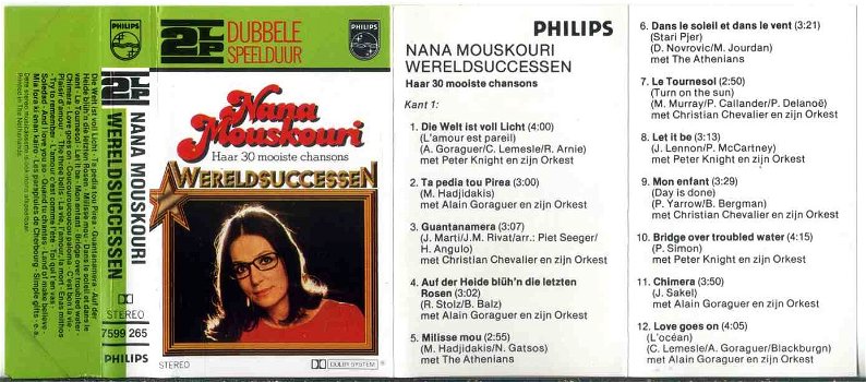 Nana Mouskouri Haar 30 Mooiste Chansons 30 nrs cassette ZGAN - 1