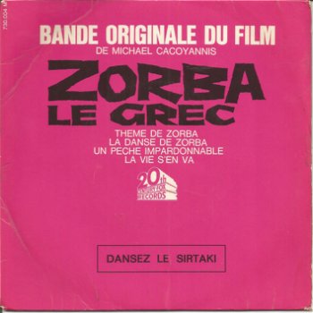 Mikis Theodorakis ‎– Bande Originale Du Film Zorba Le Grec (1965) - 0