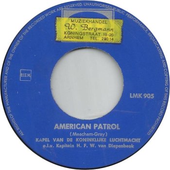 Kapel Van De Koninklijke Luchtmacht ‎– American Patrol (1963) - 2