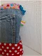 aankleedpopje met spijkerstof reistas - speelgoedpopje voor op reis - 2 - Thumbnail