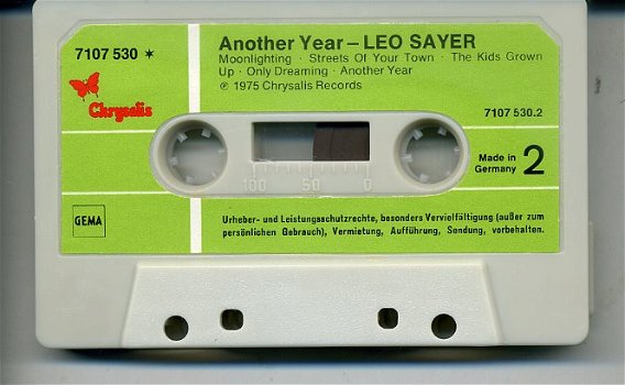 Leo Sayer Another Year cassette 1975 10 nrs ALS NIEUW - 4