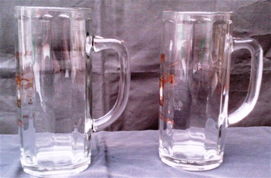 2 bierpullen Frankenheimer Altbier,glas, 0,4 l tapmaat,Nieuw - 0