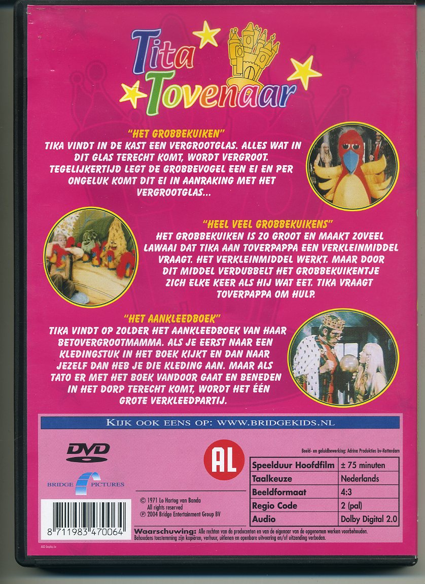 Tita Tovenaar 3 afleveringen Grobbekuiken DVD 2004 als NIEUW - Afbeelding 2