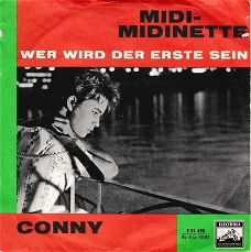 Artiest: Conny + Hans Blum's Band Akant: Midi midinette Bkant: Wer wird dier erste sein 