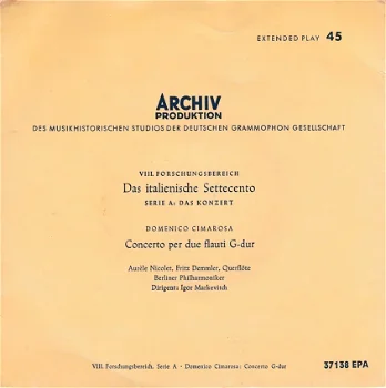 Artiest: Domenico Cimarosa Akant: Concerto per due flauti G-dur Allegro - 0