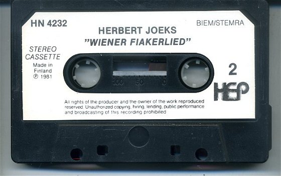 Herbert Joeks Wiener Fiakerlied 10 nrs cassette 1981 ZGAN - 4