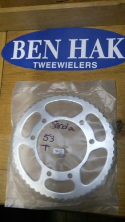 Achtertandwiel 53T Derbi Senda Senda Alu Nieuw Uitverkoop