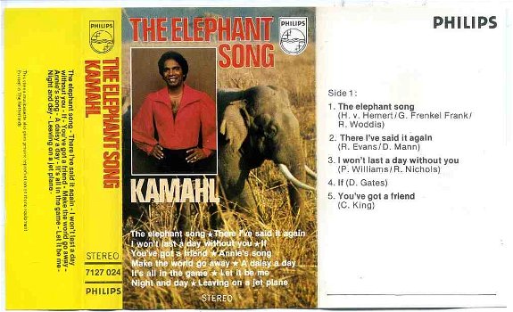 Kamahl The Elephant Song 12 nrs cassette 1975 als NIEUW - 1