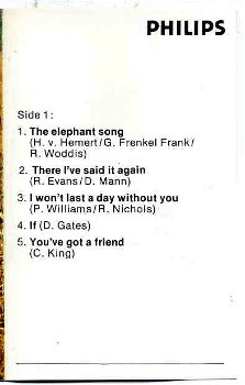 Kamahl The Elephant Song 12 nrs cassette 1975 als NIEUW - 2