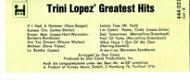 Trini Lopez Greatest Hits 14 nrs cassette 1969 ZGAN - 2 - Thumbnail