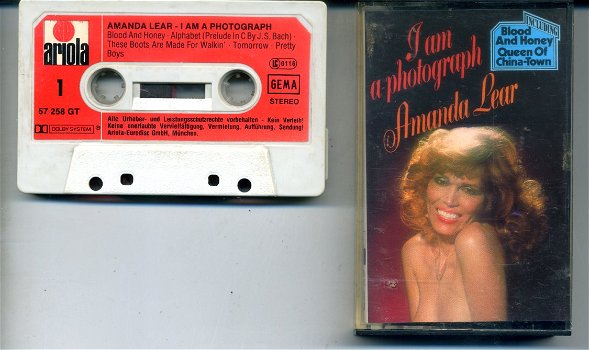 Amanda Lear I Am A Photograph 10 nrs cassette 1977 ZGAN - 0