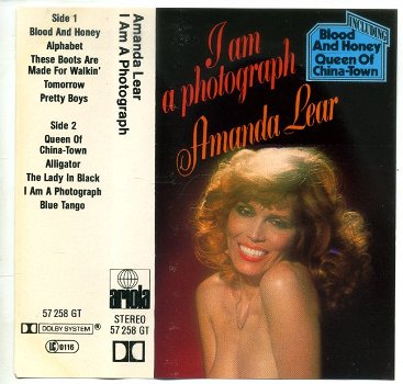 Amanda Lear I Am A Photograph 10 nrs cassette 1977 ZGAN - 1