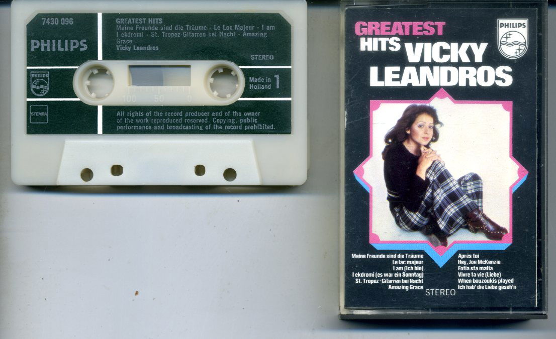 Vicky Leandros Greatest Hits 12 nrs cassette 1973 ZGAN - nr. 1