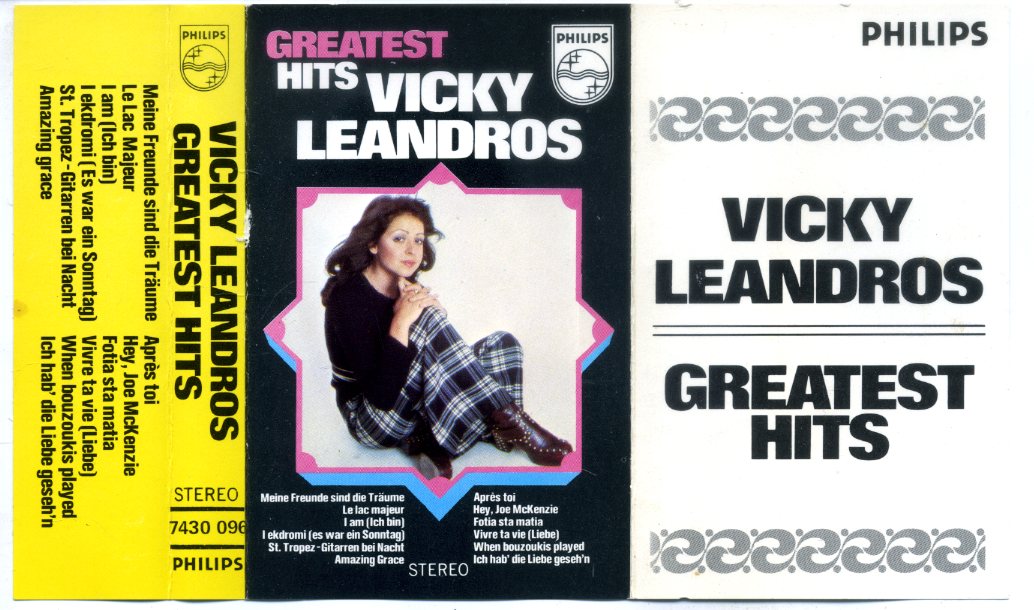 Vicky Leandros Greatest Hits 12 nrs cassette 1973 ZGAN - Afbeelding 2
