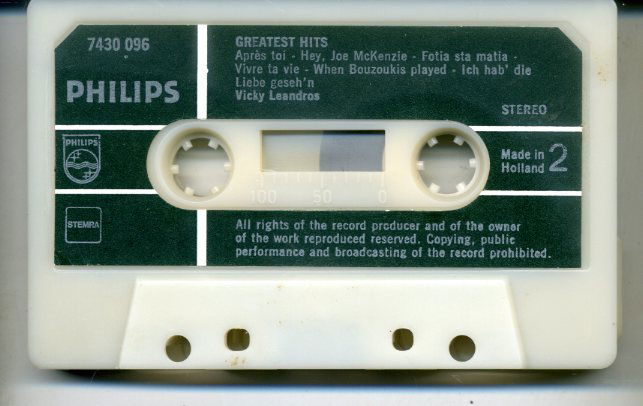 Vicky Leandros Greatest Hits 12 nrs cassette 1973 ZGAN - Afbeelding 6