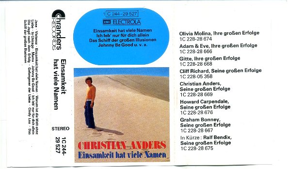 Christian Anders Einsamkeit Hat Viele Namen 12 nrs cassette 1974 ZGAN - 1