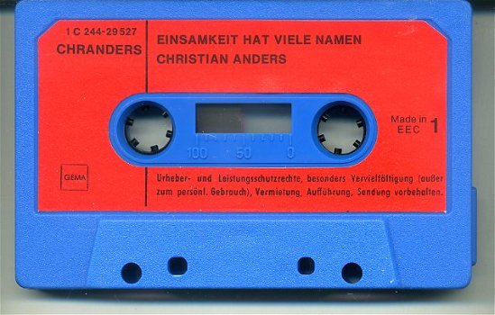 Christian Anders Einsamkeit Hat Viele Namen 12 nrs cassette 1974 ZGAN - 3