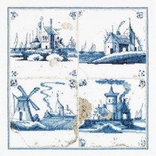 Borduurpakket ANTIEK DELFTS BLAUW NIEUW !