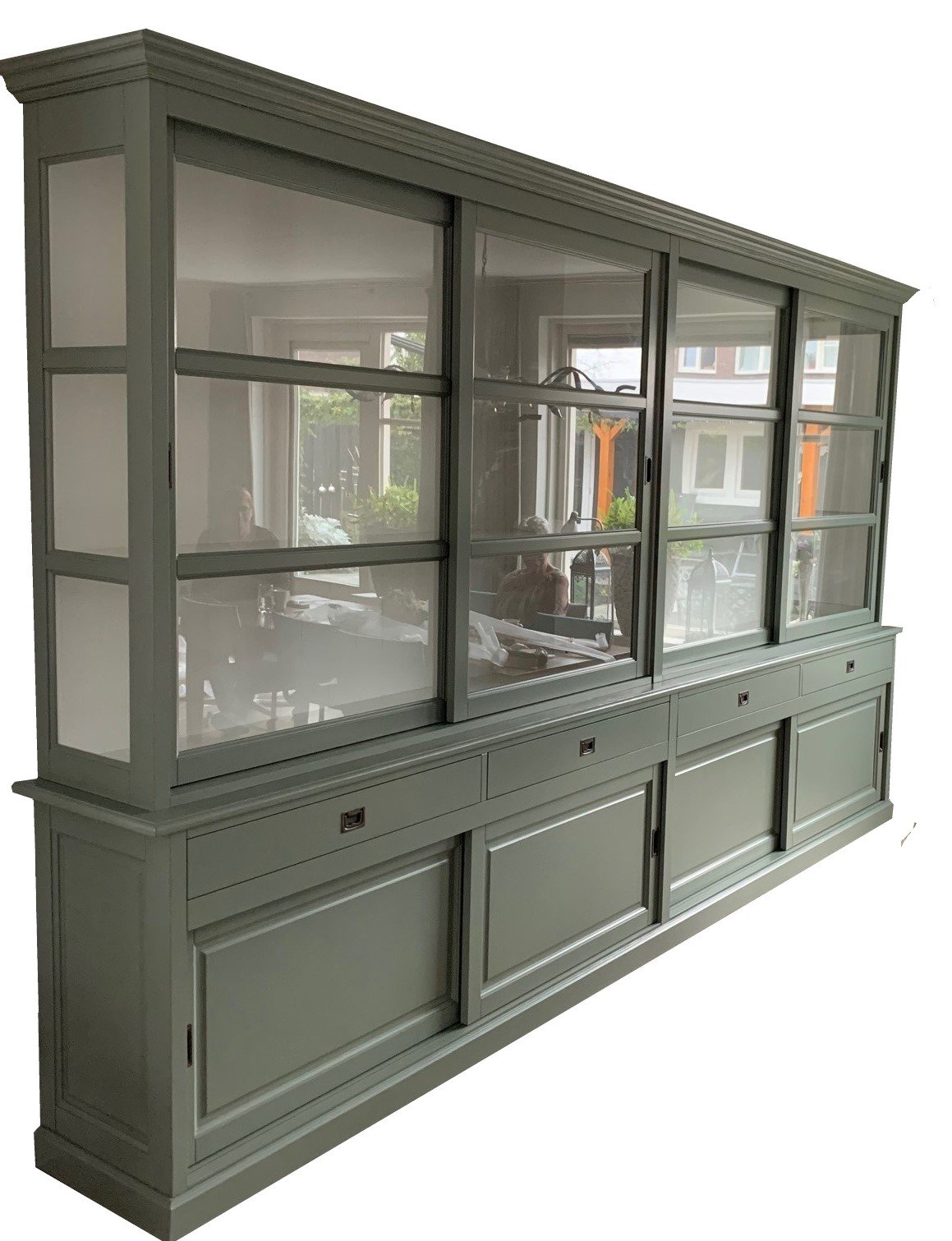 Buffetkast XXXL Engels groen - wit Putten XL 400 x 240cm - nr. 1