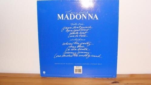 MADONNA - True blue uit 1986 Label : Sire 9 25442-1 - 2