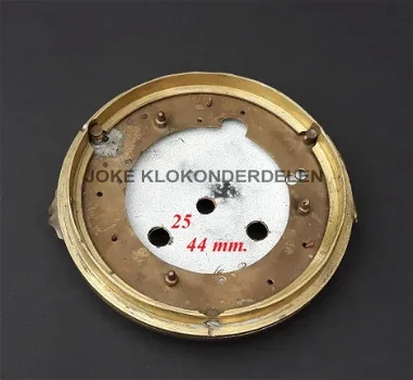 Pendule deur / wijzerplaat = geslepen bol glas =37930 - 3