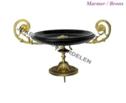 = Klokstel ornament = marmer / brons =41278