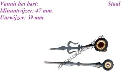 = Wijzers Franse pendule =43709