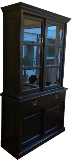 Buffetkast zwart – zwart Putten 120 x 50/40 x 220cm soft close