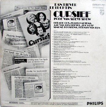 CURSIEF in de van Speyk Show Dan liever de lucht in LP 1975 - 4