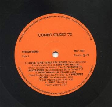 Combo Studio '72 Purmerend 12 nrs lp 1978 mooie staat - 2