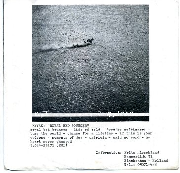 Kayak Chance For A Lifetime vinyl single 1975 ZGAN - 1