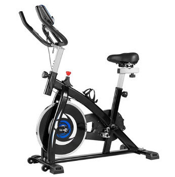 Indoor Cycling Bike with 4-Way Adjustable Handle & Seat, Home Fitness Stationary - 0