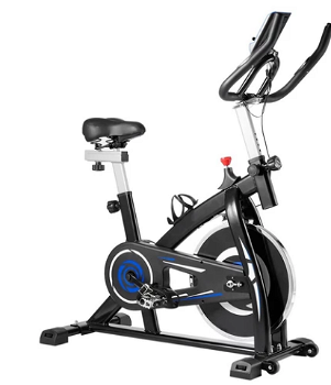 Indoor Cycling Bike with 4-Way Adjustable Handle & Seat, Home Fitness Stationary - 1
