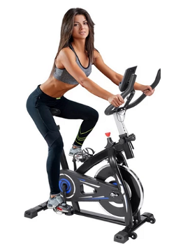 Indoor Cycling Bike with 4-Way Adjustable Handle & Seat, Home Fitness Stationary - 2