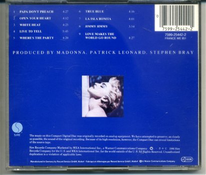 Madonna True Blue 9 nrs cd 1986 ZGAN - 1