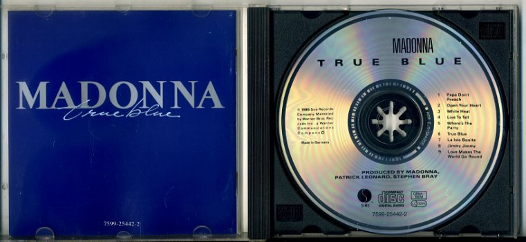 Madonna True Blue 9 nrs cd 1986 ZGAN - 2